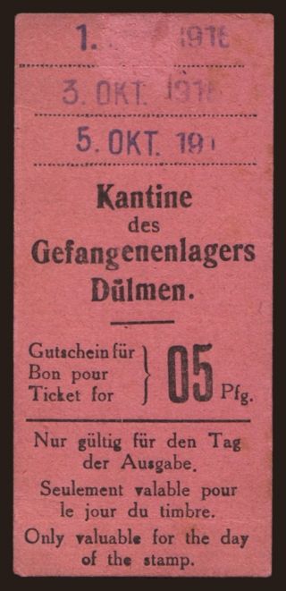 Dülmen, 5 Pfennig, 1918