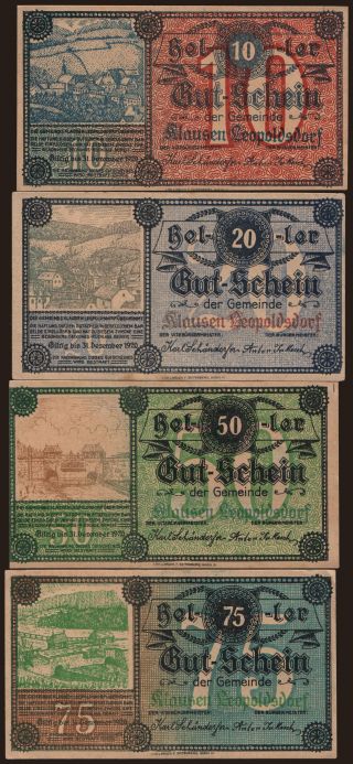 Klausen-Leopoldsdorf, 10, 20, 50, 75, Heller, 1920