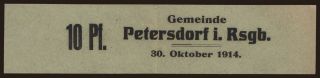 Petersdorf/ Gemeinde, 10 Pfennig, 1914