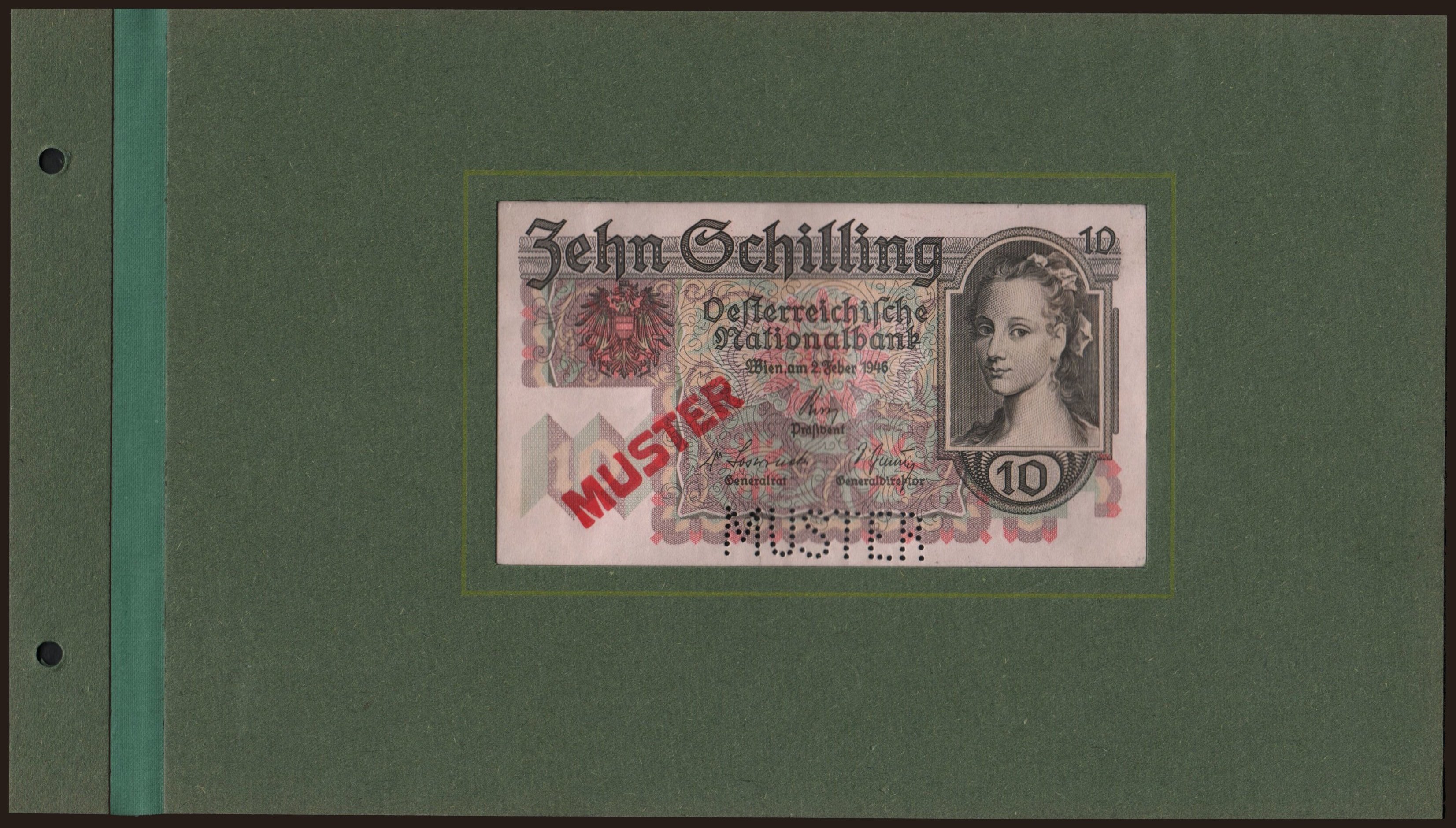 10 Schilling, 1946, MUSTER
