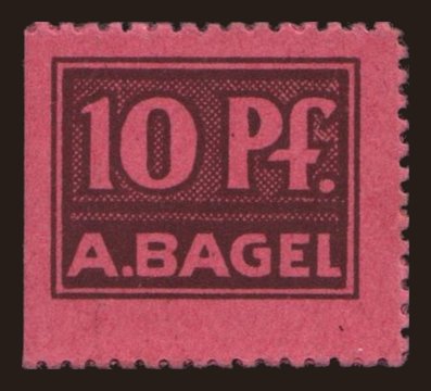 Düsseldorf/ A. Bagel, 10 Pfennig, 191?