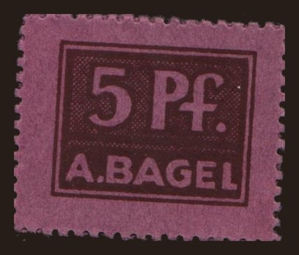 Düsseldorf/ A. Bagel, 5 Pfennig, 191?