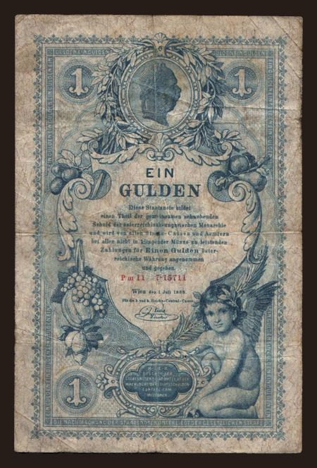 1 gulden, 1888
