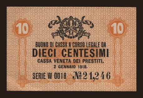 10 centesimi, 1918