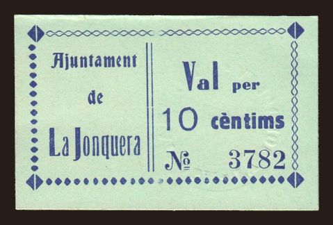 Jonquera, 10 centims, 1937