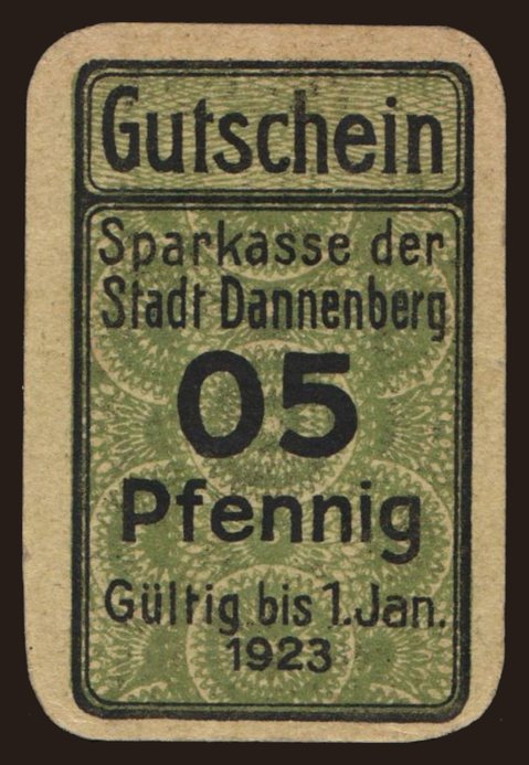 Dannenberg, 5 Pfennig, 1923