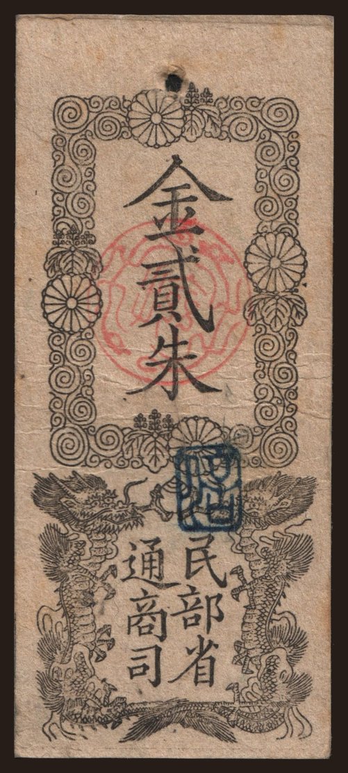 Minbusho-satsu, 2 shu, 1869