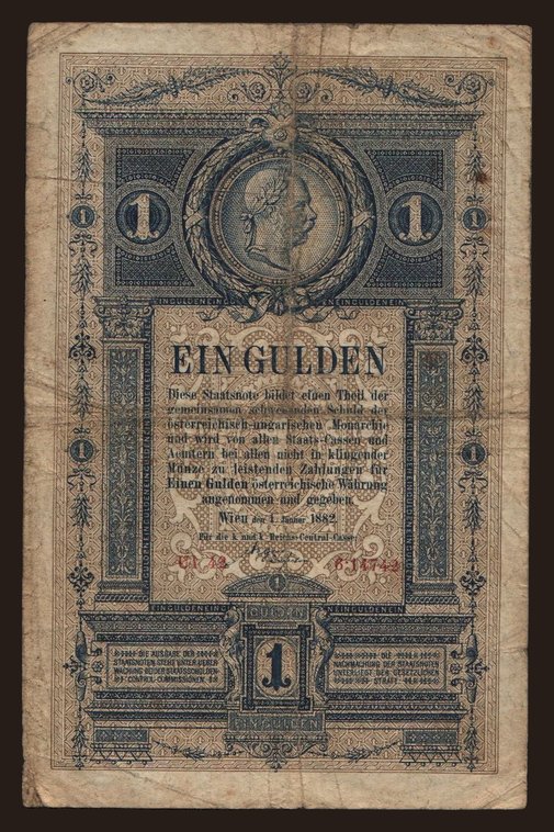 1 gulden, 1882