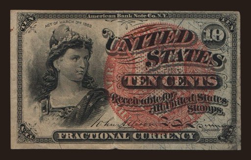 10 cents, 1863