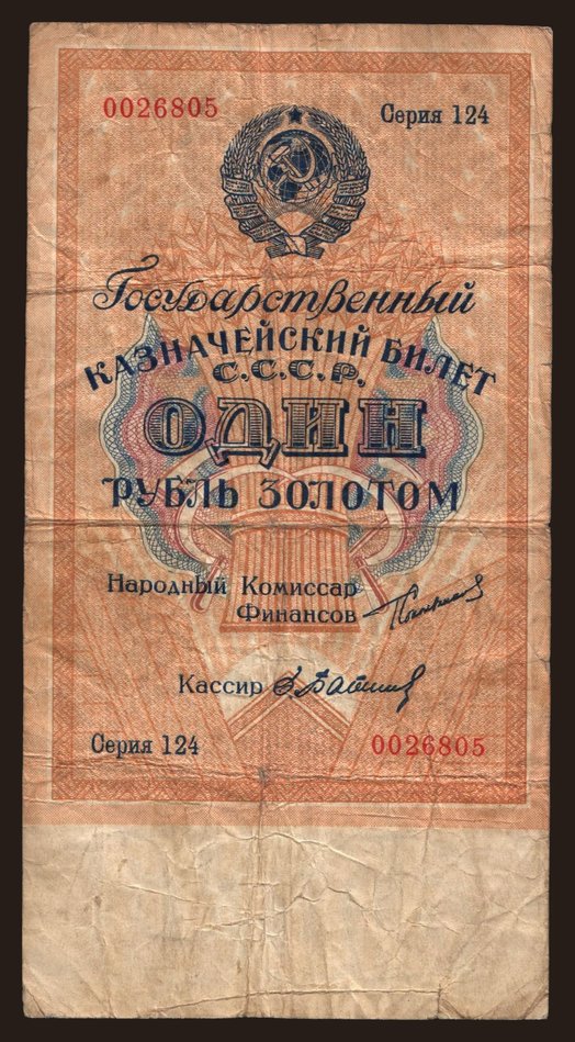 1 rubel, 1924