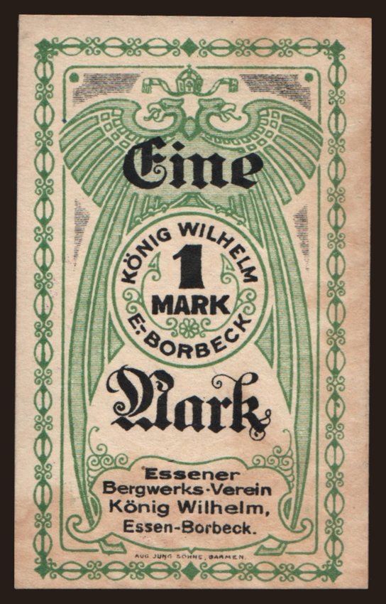 Essen-Borbeck/ Essener Bergwerks-Verein König Wilhelm, 1 Mark, 191?