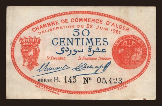 50 centimes, 1921