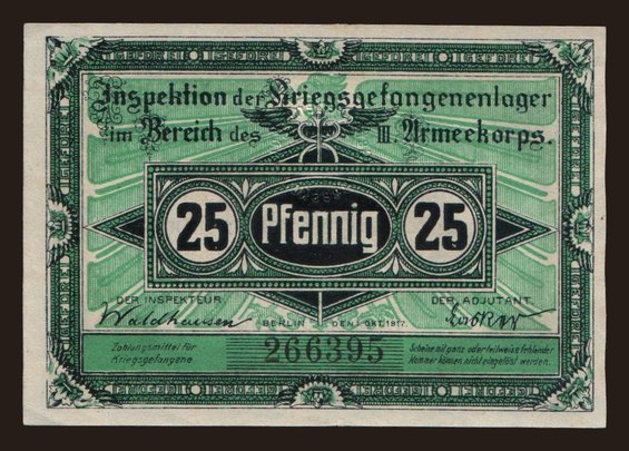Beeskow, 25 Pfennig, 1917