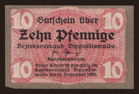 Dippoldiswalde, 10 Pfennig, 1920
