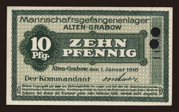 Alten-Grabow, 10 Pfennig, 1916