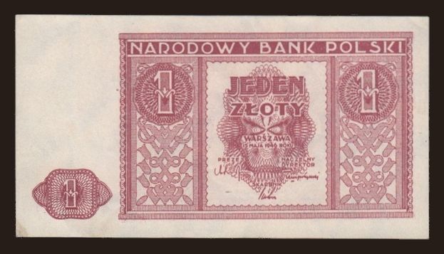 1 zloty, 1946