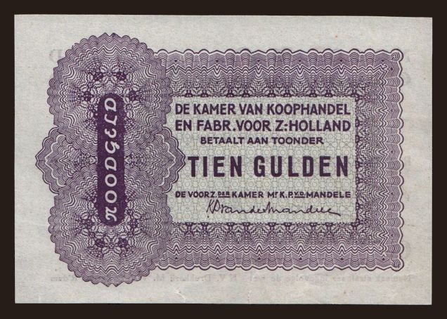 Rotterdam, 10 gulden, 1944