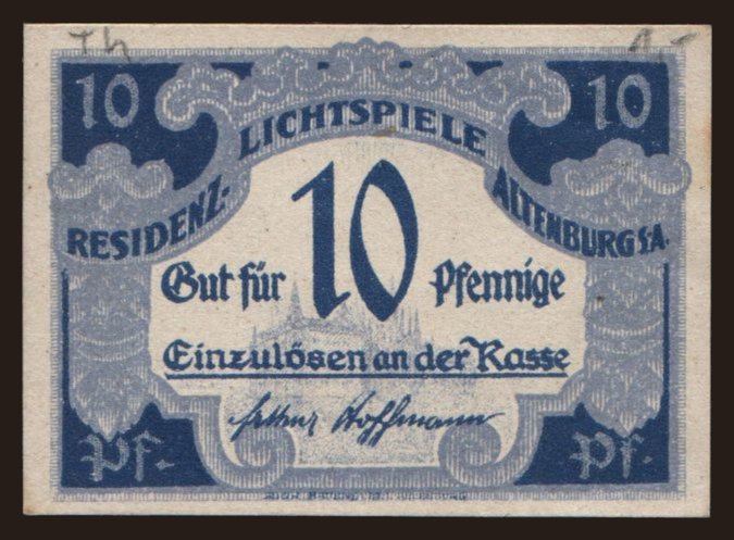 Altenburg/ Residenz-Lichtspiele, 10 Pfennig, 1920