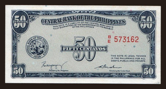 50 centavos, 1949