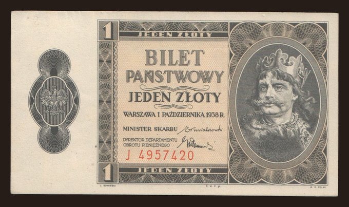 1 zloty, 1938