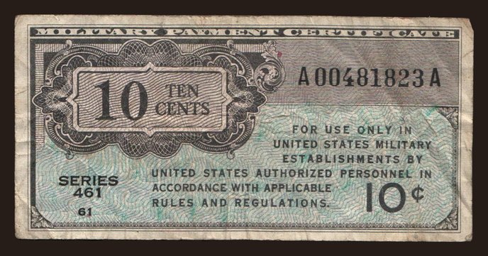 MPC, 10 cents, 1946