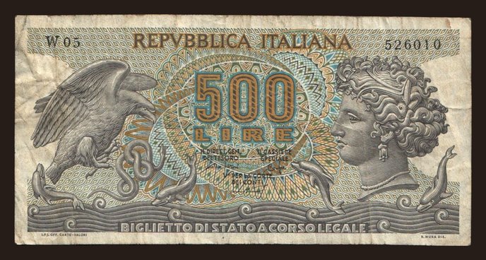 500 lire, 1975
