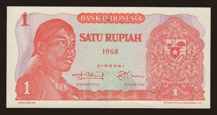 1 rupiah, 1968