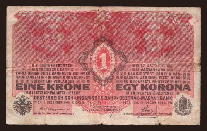 1 korona, 1916(19)