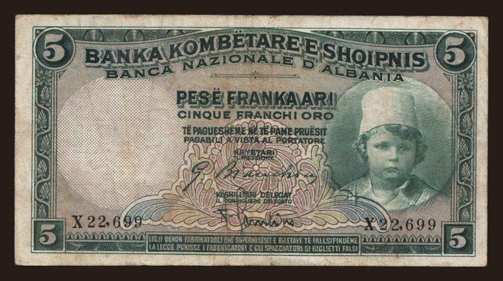 5 franka ari, 1926