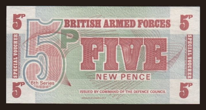 BAF, 5 pence, 1972