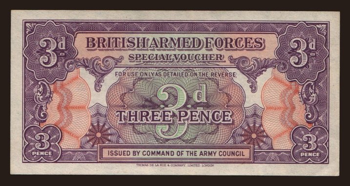BAF, 3 pence, 1946
