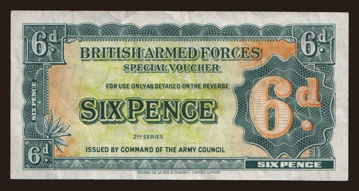 BAF, 6 pence, 1961