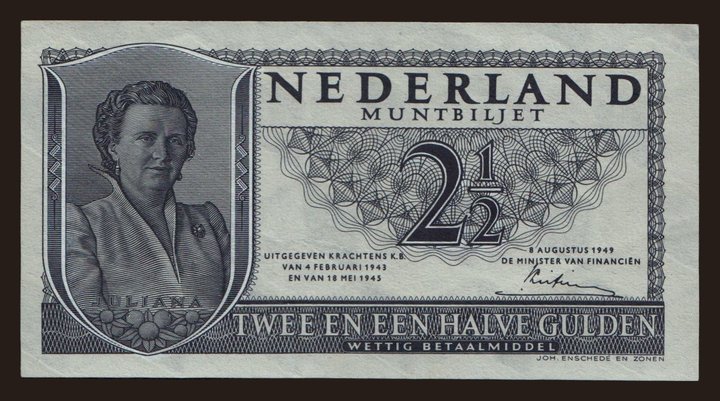 2 1/2 gulden, 1949