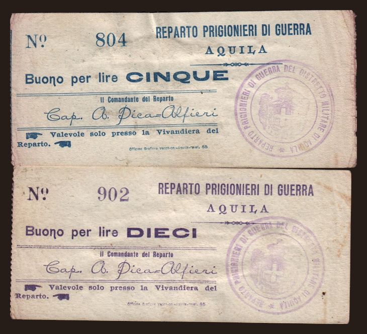 Aquila, 5, 10 lire, 191?