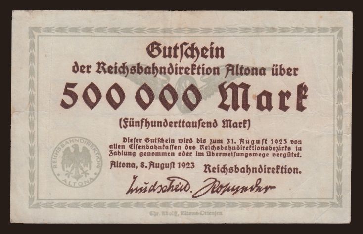 Altona, 500.000 Mark, 1923