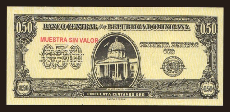 50 centavos, 1961, MUESTRA