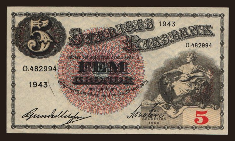 5 kronor, 1943