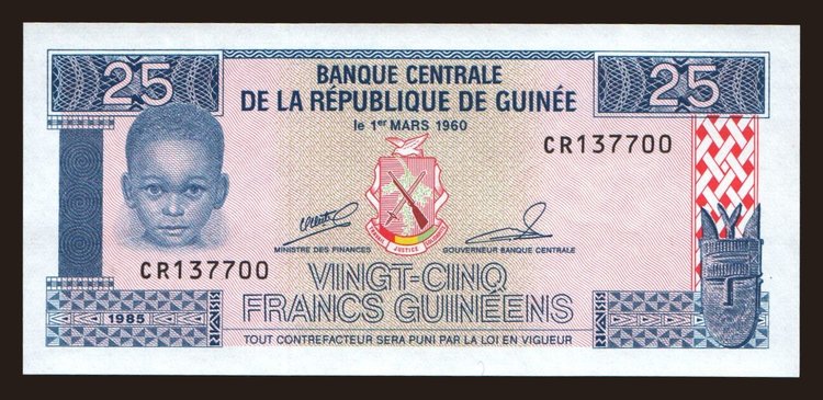 25 francs, 1985