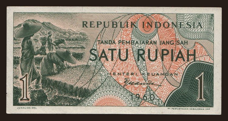 1 rupiah, 1960