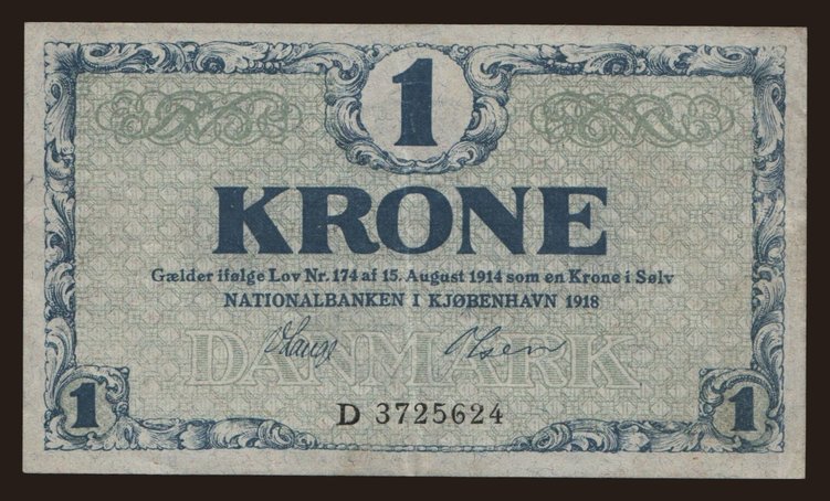 1 krone, 1918