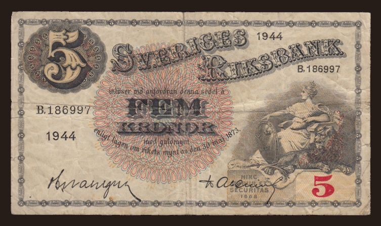5 kronor, 1944
