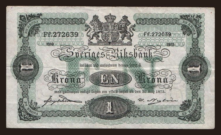 1 krona, 1919