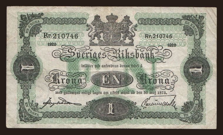 1 krona, 1920