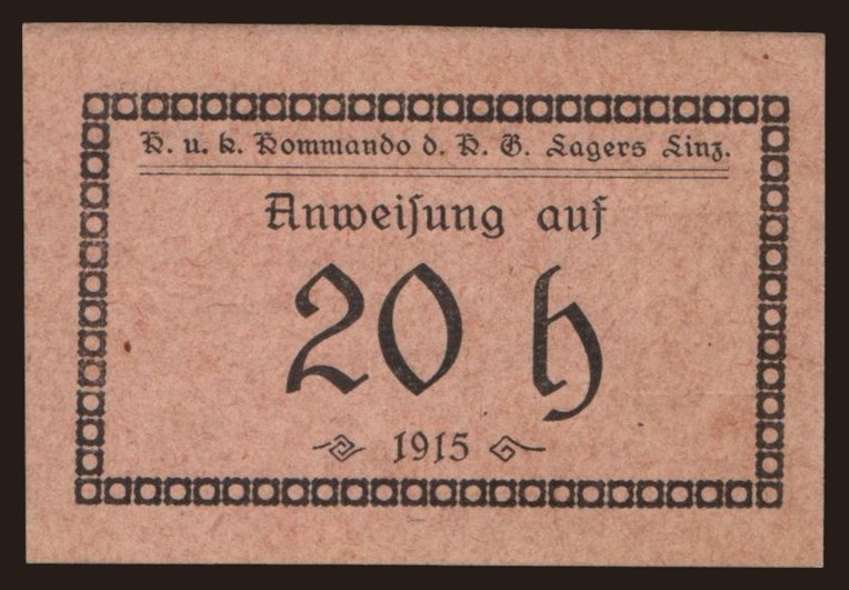 Linz, 20 Heller, 1915