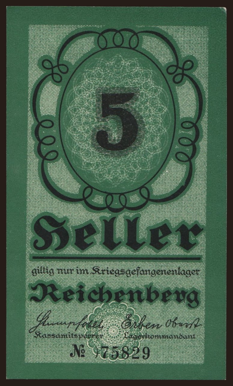 Reichenberg, 5 Heller, 191?