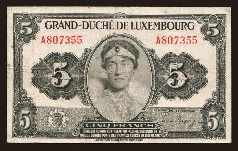 5 francs, 1943