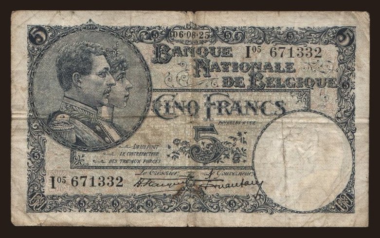 5 francs, 1925