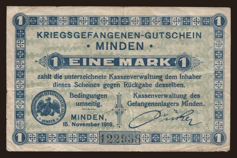 Minden, 1 Mark, 1917