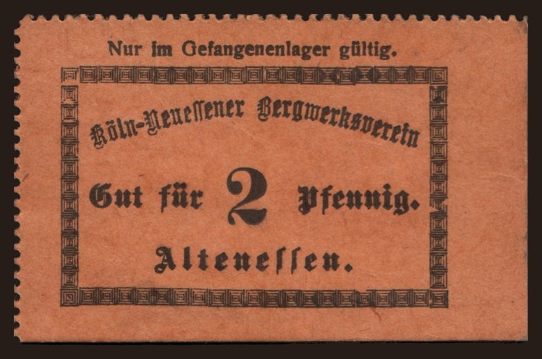 Altenessen/ Köln-Neuessener Bergwerks-Verein, 2 Pfennig, 191?