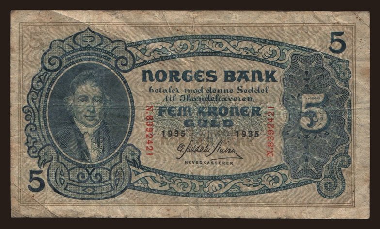 5 kroner, 1935